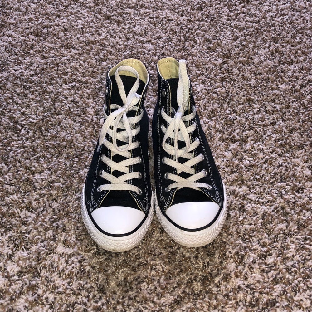 Black High Top Converse - Kids